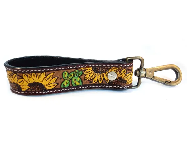 Brown_Leather_Keychain_For_Car_Bike_Unisex_With_Hook_Handmade_Tooled,_5_Inch_Long_Strong_For_Unisex