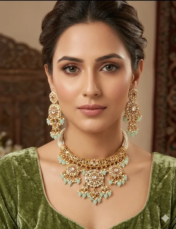 CHANDRIKA_ROYAL_EMERALD_MINT_NECKLACE
