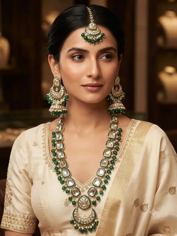 MAHARANI_GREEN_KUNDAN_SET