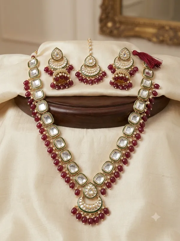 MAHARANI_MAROON_KUNDAN_SET