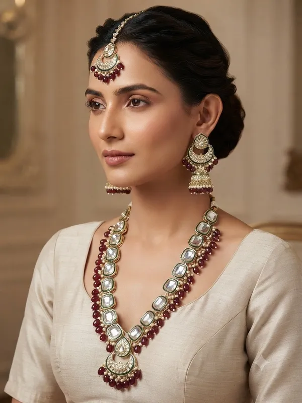 MAHARANI_MAROON_KUNDAN_SET