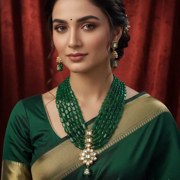 Dark_Green_Premium_Anti-Tarnish_Necklace_For_Women