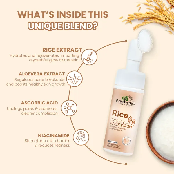 Multicolour_Rice_Foam_Facewash_150Ml_For_Unisex