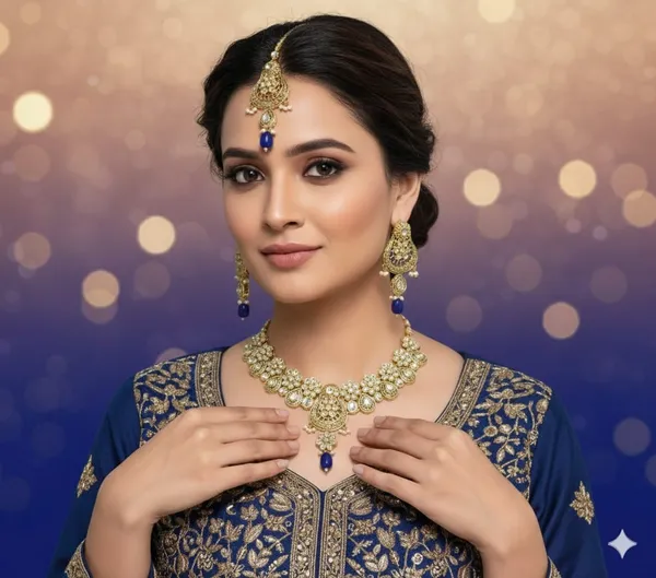 Gold_Brass_Trendy_Rajasthani_Meenakari_Necklace_Set_For_Women