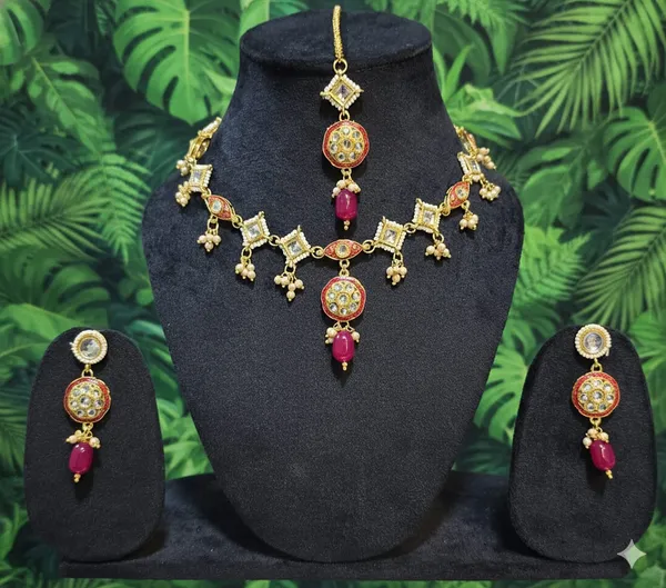 Multicolour_Brass_Trendy_Rajasthani_Meenakari_Necklace_Set_For_Women