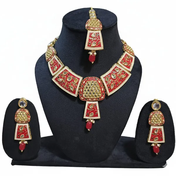 Green_Brass_Trendy_Rajasthani_Meenakari_Necklace_Set_For_Women