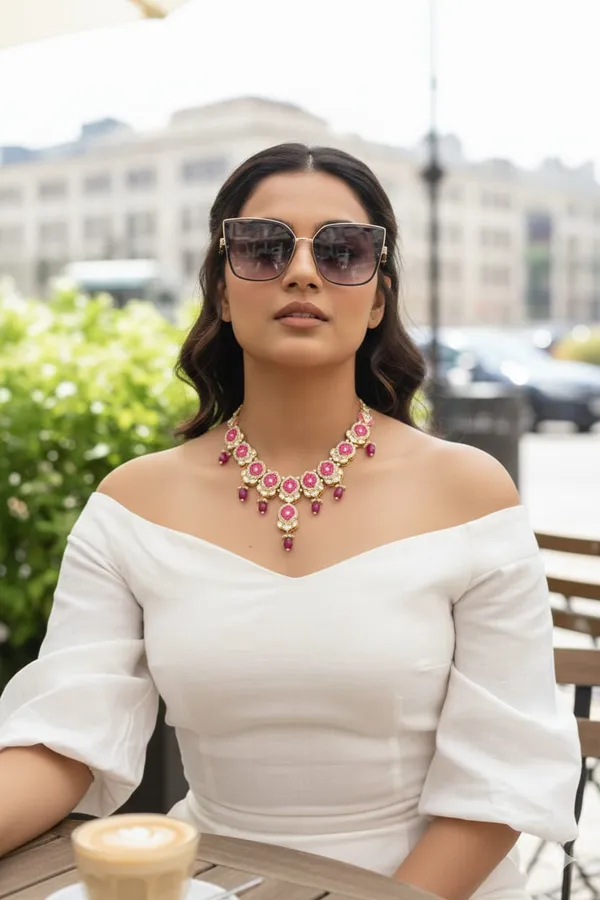 Pink_Brass_Trendy_Rajasthani_Meenakari_Necklace_Set_For_Women