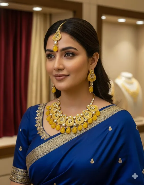 Gold_Brass_Trendy_Rajasthani_Meenakari_Necklace_Set_For_Women