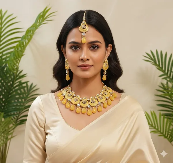 Gold_Brass_Trendy_Rajasthani_Meenakari_Necklace_Set_For_Women
