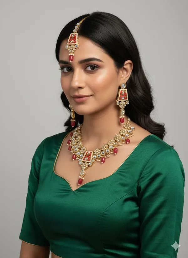 Gold_Brass_Trendy_Rajasthani_Meenakari_Necklace_Set_For_Women