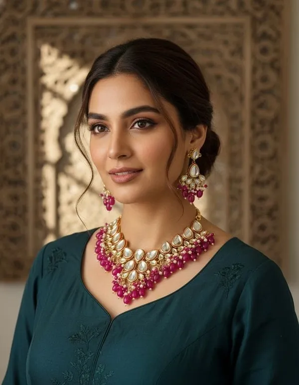 Baby_Pink_Brass_Trendy_Rajasthani_Meenakari_Necklace_Set_For_Women