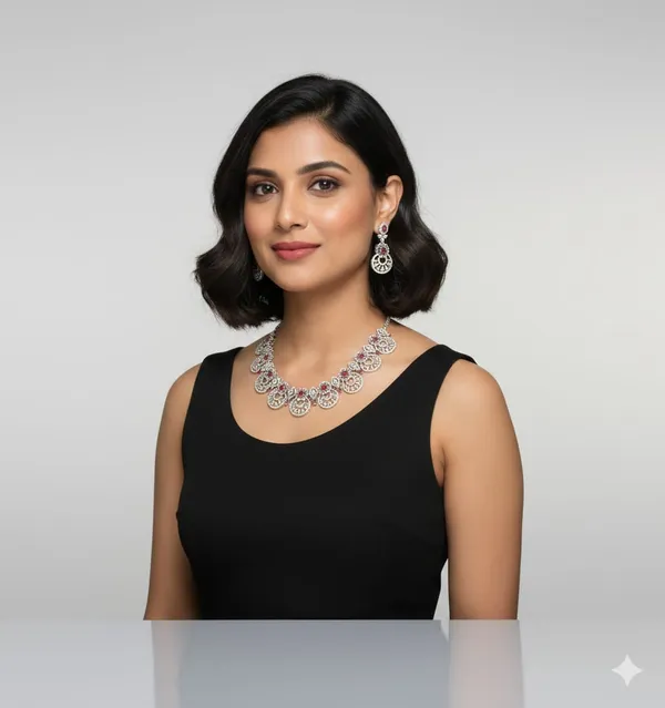 Silver_&_Maroon_Brass_Trendy_Ad_Jewellery_Necklace_Set_For_Women