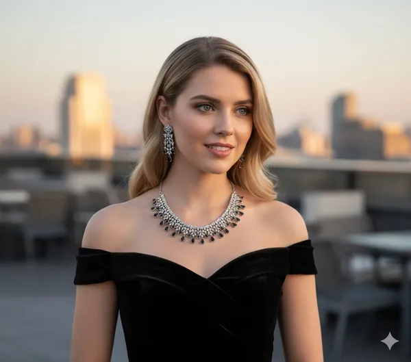 Silver_&_Black_Brass_Trendy_Ad_Jewellery_Necklace_Set_For_Women