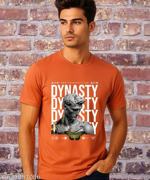 Orange_Printed_T-Shirt_For_Men
