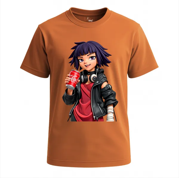 Orange_Bold_Look_T-Shirt_For_Women
