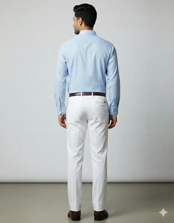 White_Men_Formal_Pant_Stretchable_Fabric