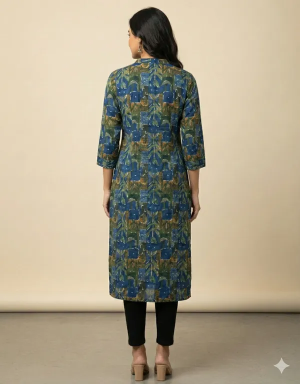 Blue_Women_Kurti_Cotton_Fabric