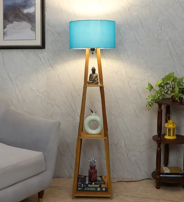 Turquoise_Blue_Blace_Netima_Floor_Lamp_With_Shelf
