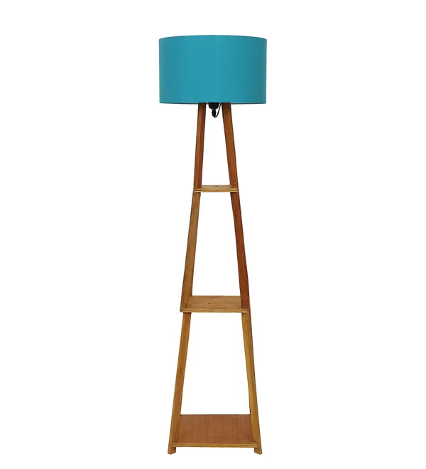 Turquoise_Blue_Blace_Netima_Floor_Lamp_With_Shelf