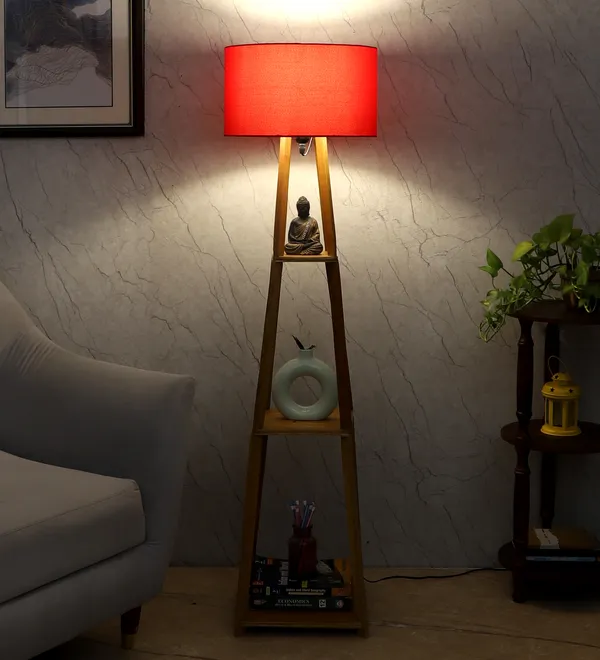 Red_Blace_Netima_Floor_Lamp_With_Shelf