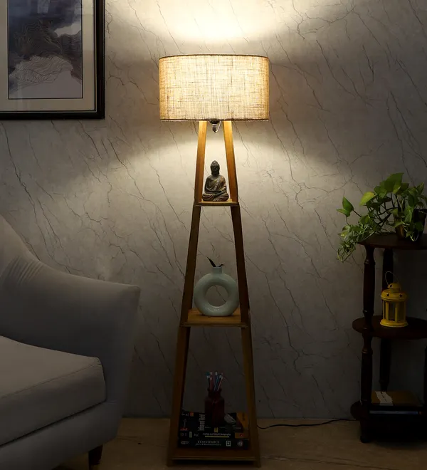 Beige_Blace_Netima_Floor_Lamp_With_Shelf