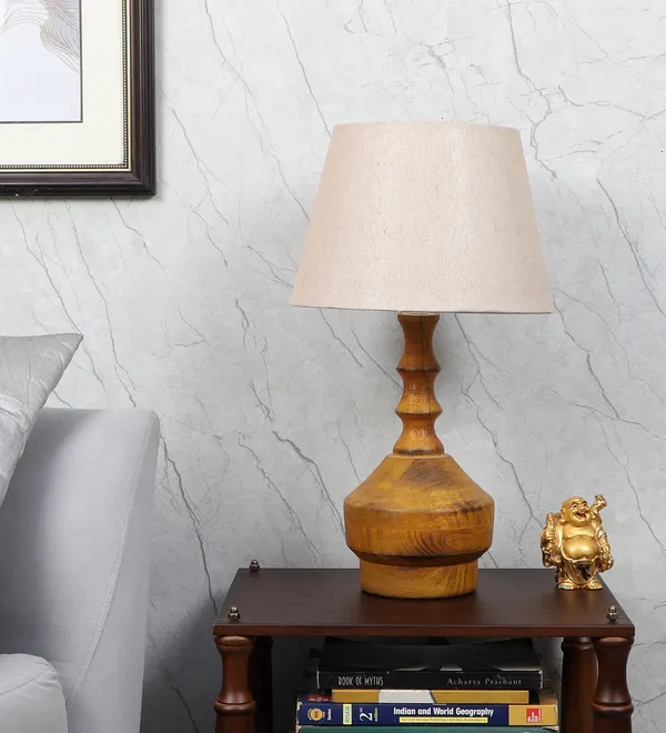 Peach_Mishuna_Meiji_Table_Lamp_for_Bedroom_&_Living_Room