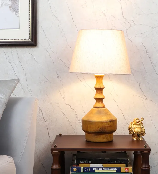 Peach_Mishuna_Meiji_Table_Lamp_for_Bedroom_&_Living_Room