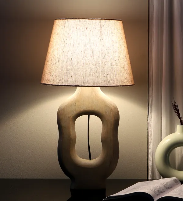 Peach_Mishuna_Tissle_Table_Lamp_for_Bedroom_&_Living_Room