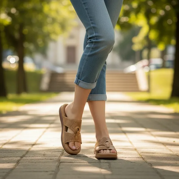 Tan_Perforated_Slipon_Stylish_Sandals_For_Women