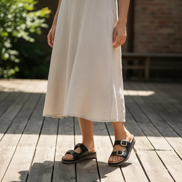 Black_Sera_Buckle_Comfort_Slides_For_Women