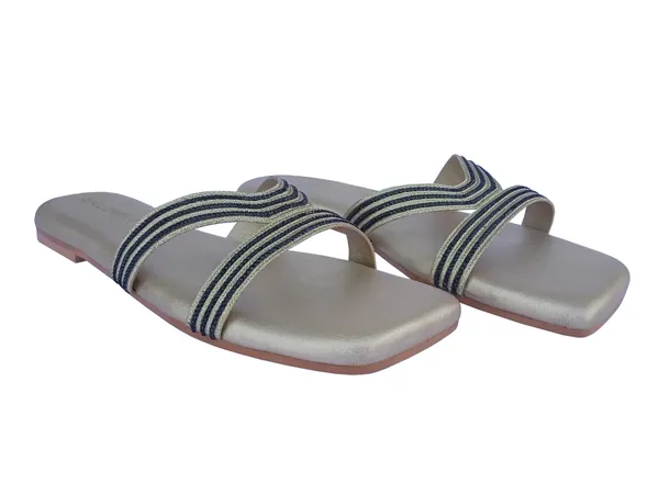 Silver_Fashionable_Flats_With_Cushioned_Footbed_Sandals_For_Women