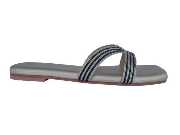 Silver_Fashionable_Flats_With_Cushioned_Footbed_Sandals_For_Women