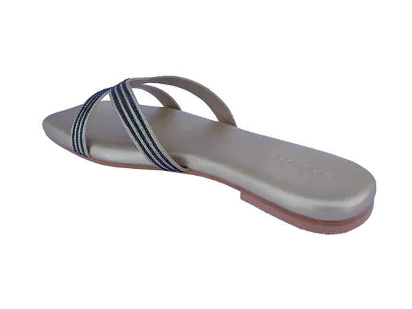 Silver_Fashionable_Flats_With_Cushioned_Footbed_Sandals_For_Women