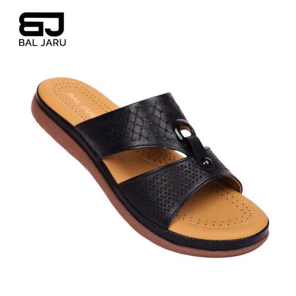 Black_Perforated_Slipon_Stylish_Sandals_For_Women