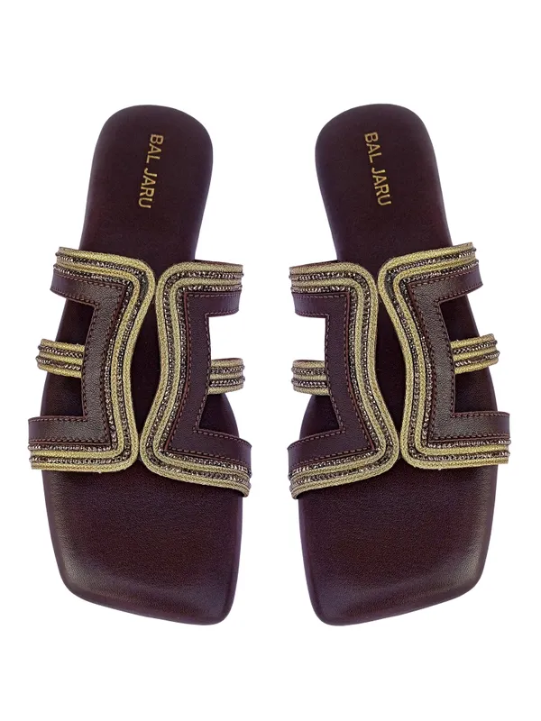 Maroon_Fashion_Slipper_Comfortable_Opentoe_Sandals_For_Women