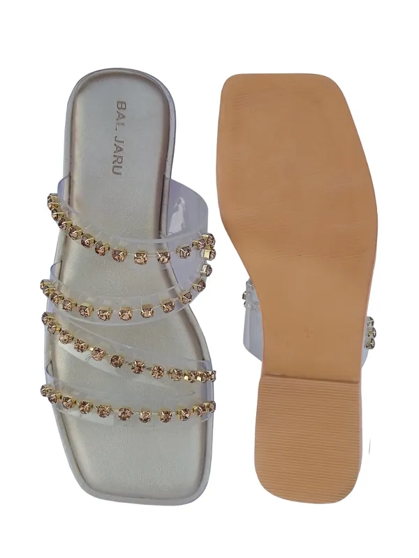 Black_Studded_Doublestrap_Flat_Slides_For_Women