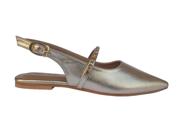 Golden_Pointed_Toe_Flats_For_Women