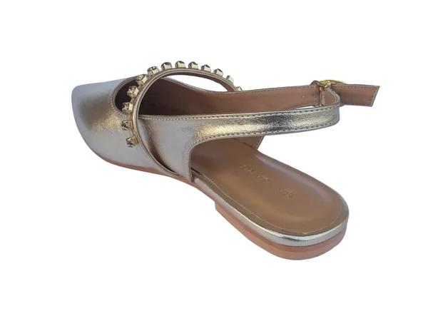 Golden_Pointed_Toe_Flats_For_Women