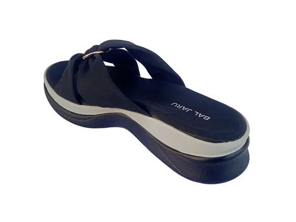 Pista_&_Black_Bowknot_Flat_Sliders_For_Women