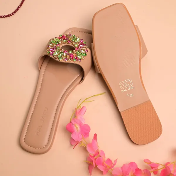 Beige_Flat_Mules_By_Perfect_For_Any_Occasion_Flats_For_Women