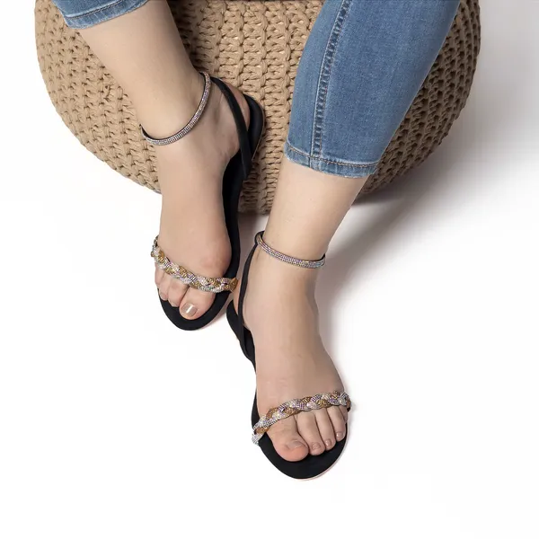 Black_Leather_Suede_Antisweat_Lining_Shockabsorbent_Flats_For_Women
