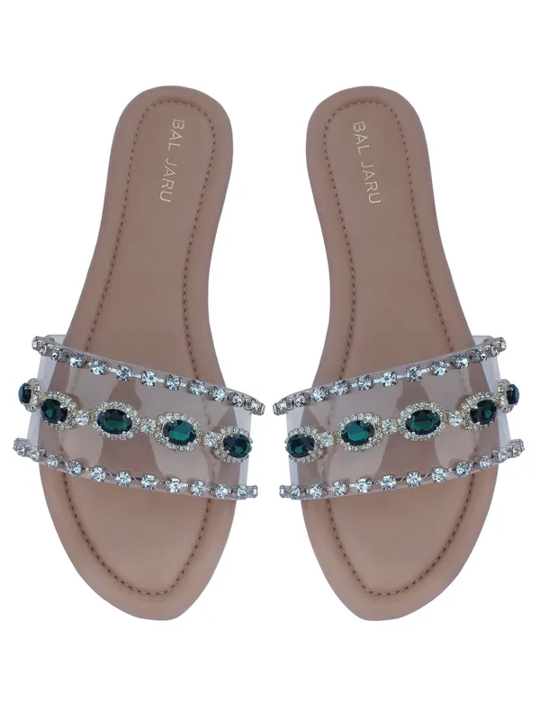 Beige_Flat_Mules_With_Embellishments_For_Women