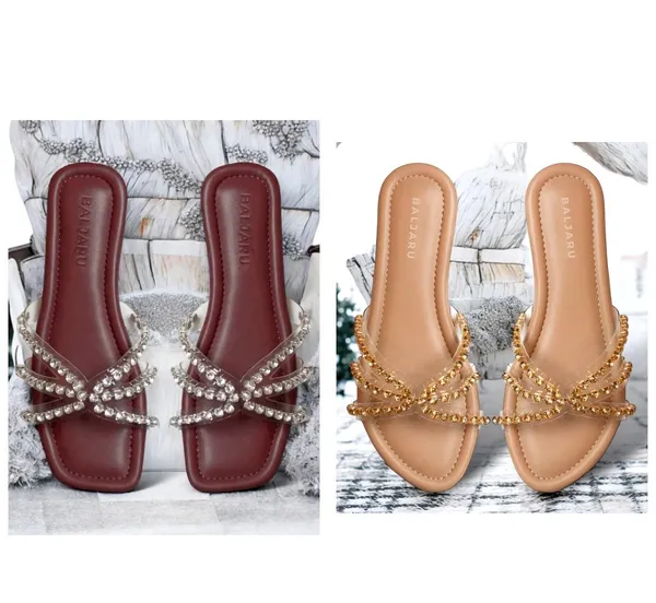 Cherry_And_Beige_Rhinestone_Detailing_Cushioned_Foot_Sandals_For_Women_Combo_Set_(Pack_of_2)