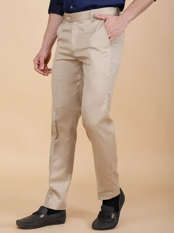 Beige_Premium_&_Elegant_Stretchable_Formal_Trouser_For_Men