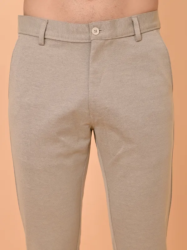 Cream_Premium_&_Elegant_4_Way_Stretch_Casual_Trouser_For_Men