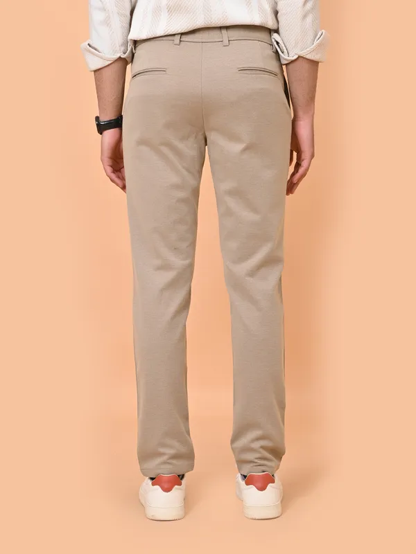 Cream_Premium_&_Elegant_4_Way_Stretch_Casual_Trouser_For_Men