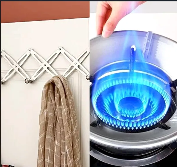 Black_Stainless_Steel_Gas_Burner_Stand_&_Silver_Alloy_Steel_Premium_Door_Hanger_Hooks_For_Adults