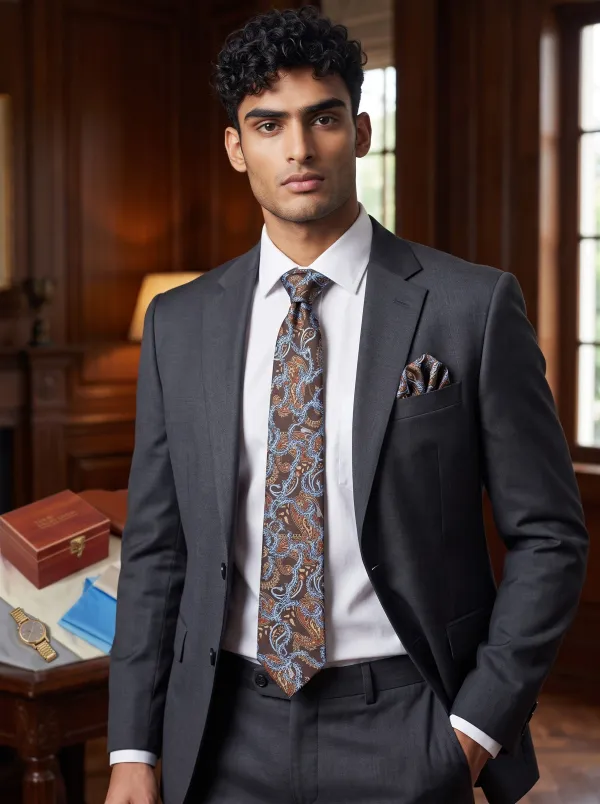 Aurelius_Paisley_Chocolate_Brown_And_Powder_Blue_Micro_Silk_Jacquard_9_Cm_Tie_Set_With_Pocket_Square_And_Wooden_Gift_Box