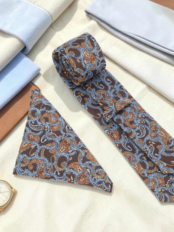 Aurelius_Paisley_Chocolate_Brown_And_Powder_Blue_Micro_Silk_Jacquard_9_Cm_Tie_Set_With_Pocket_Square_And_Wooden_Gift_Box