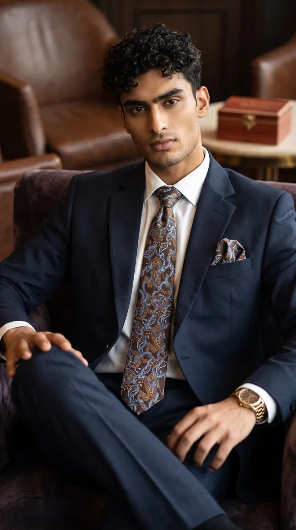 Aurelius_Paisley_Chocolate_Brown_And_Powder_Blue_Micro_Silk_Jacquard_9_Cm_Tie_Set_With_Pocket_Square_And_Wooden_Gift_Box